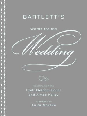 cover image of Bartlett's Words for the Wedding